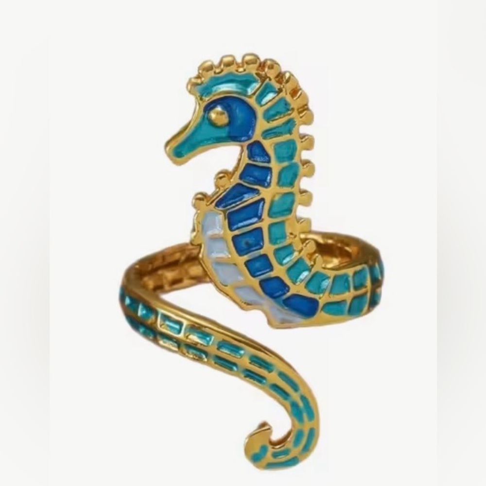 New Costume Gold Seahorse Ring